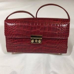 Francesco Rogani Red Leather Purse